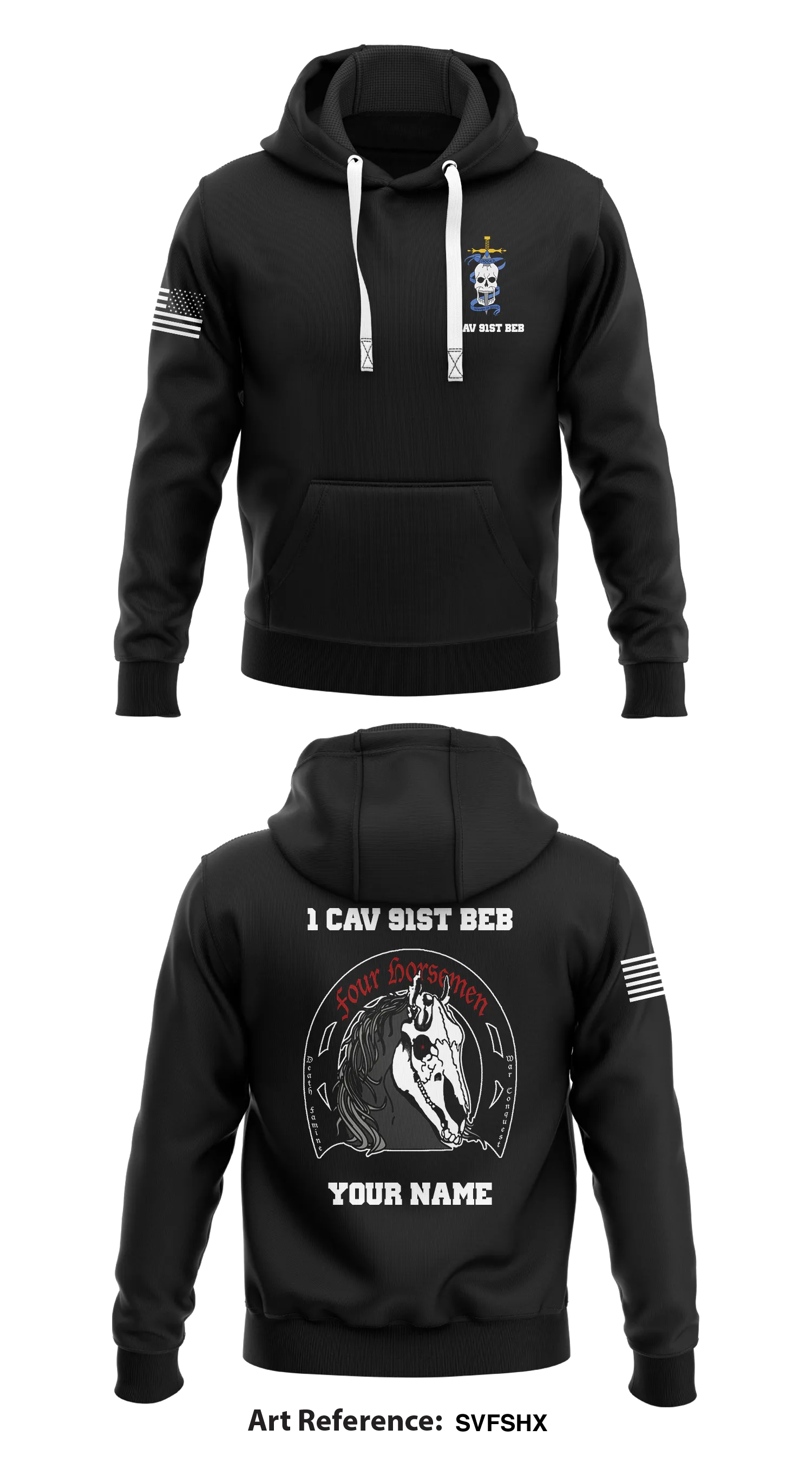 1 cav 91st beb Store 1  Core Men's Hooded Performance Sweatshirt - SvfsHX