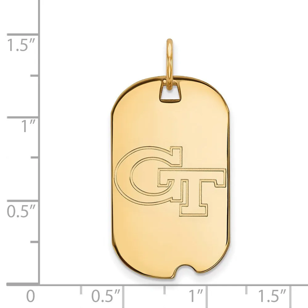 14k Gold Georgia Institute of Technology Small Dog Tag