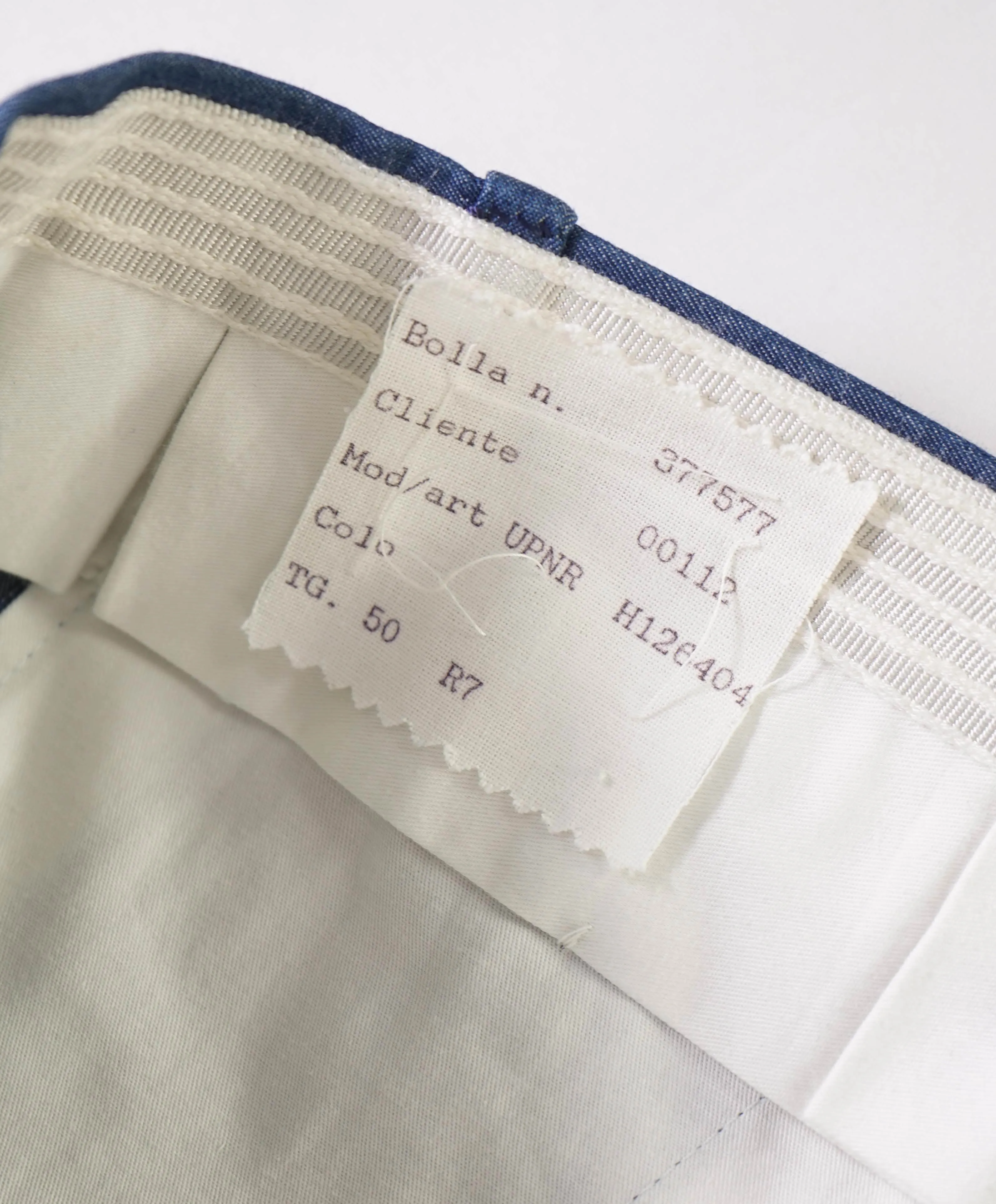 $1,595 KITON - Washed Blue Cotton Denim Style Dress Pants - 32W