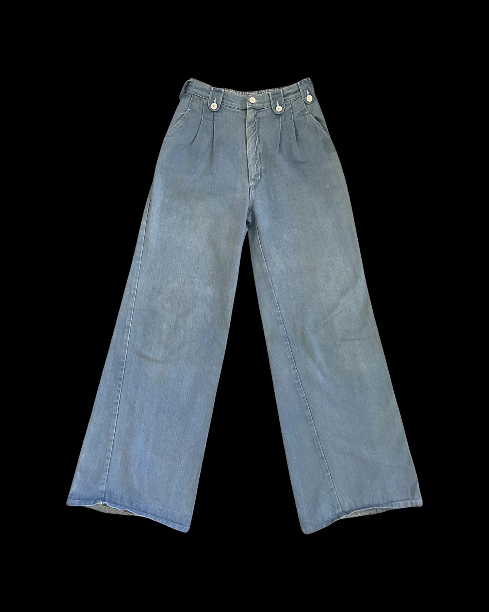 1970s Light Wash Wide Leg Jeans