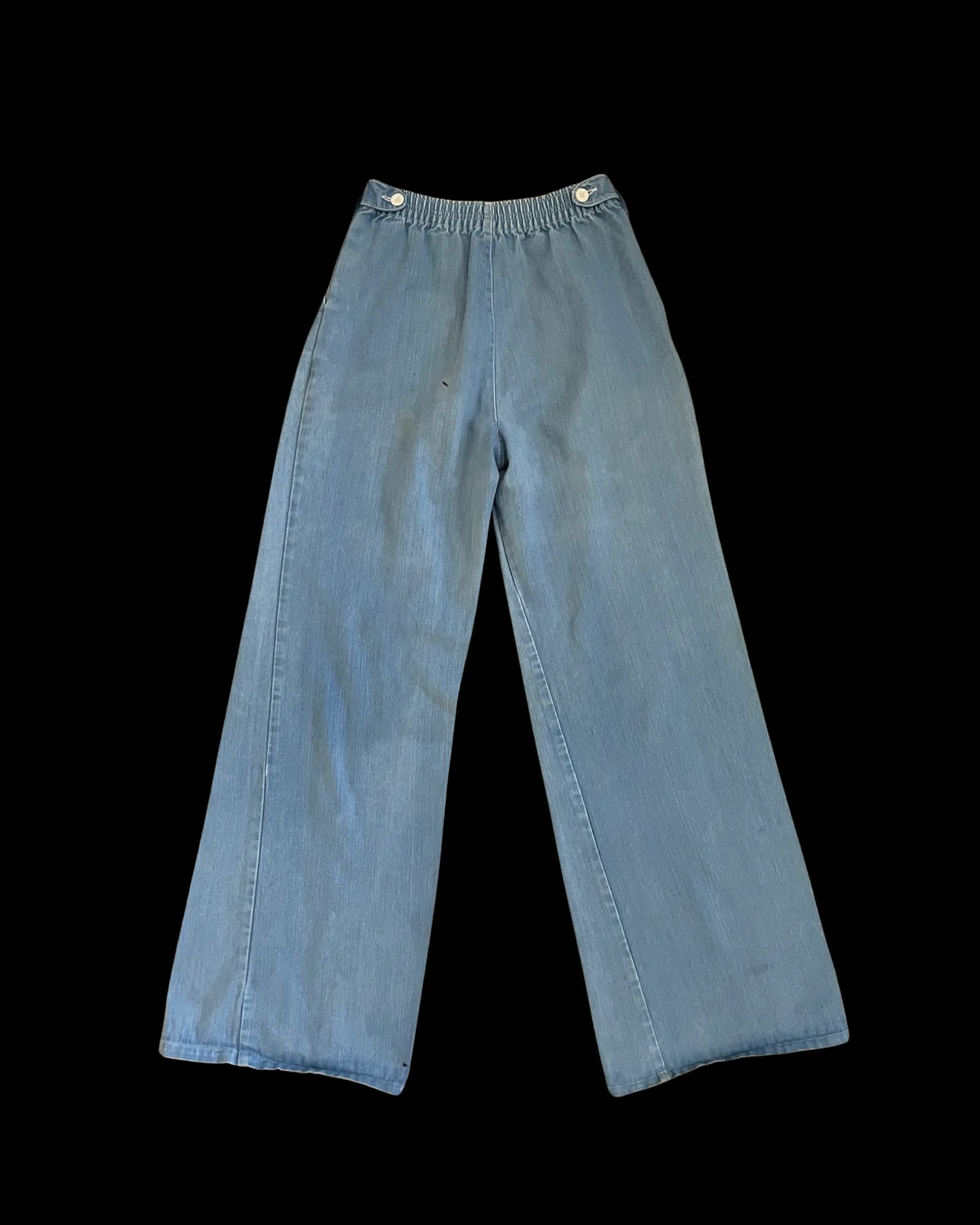 1970s Light Wash Wide Leg Jeans
