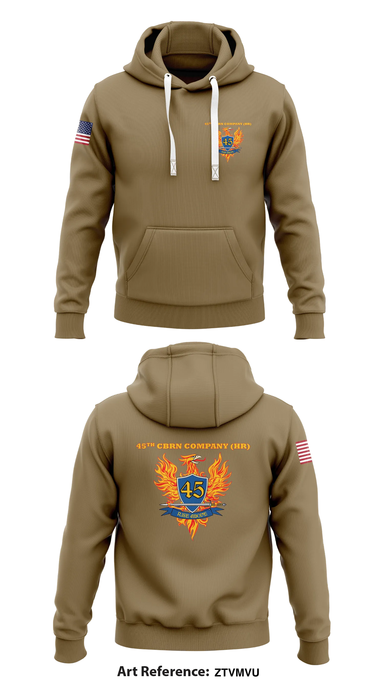 45TH CBRN CO (HR) Store 1 Core Men's Hooded Performance Sweatshirt - ZtvMVu