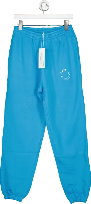 7 Days Active Blue 100% Organic Soft Cotton Monday Joggers UK L