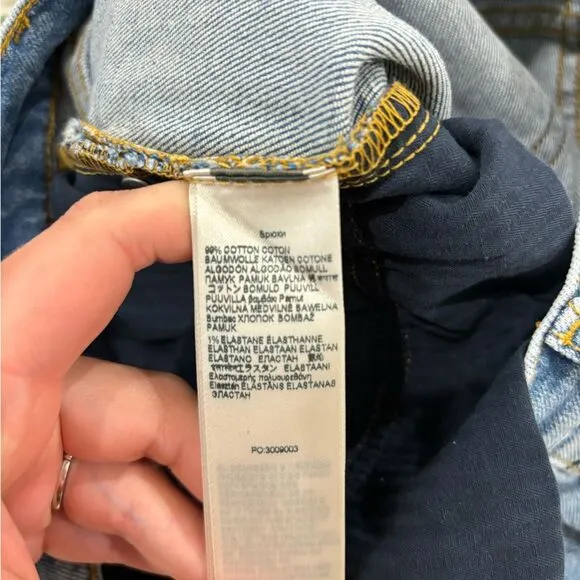 7 for all Mankind Original Bootcut Side Split Hem Jeans Size 28