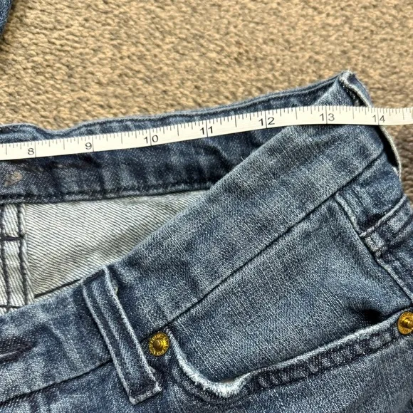 7 For All Mankind Women A Pocket Jeans Flared Wide Leg Dark Wash size 28