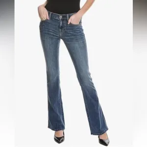 7 For All Mankind Women A Pocket Jeans Flared Wide Leg Dark Wash size 28