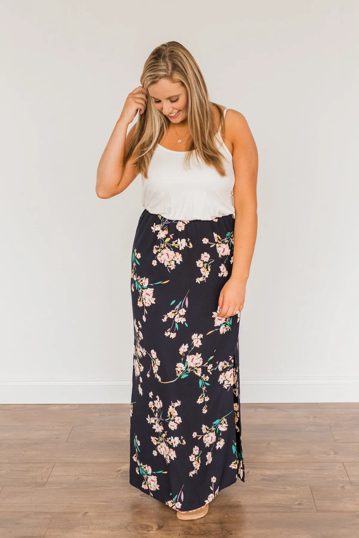 A Moment To Remember Maxi Dress- Deep Navy