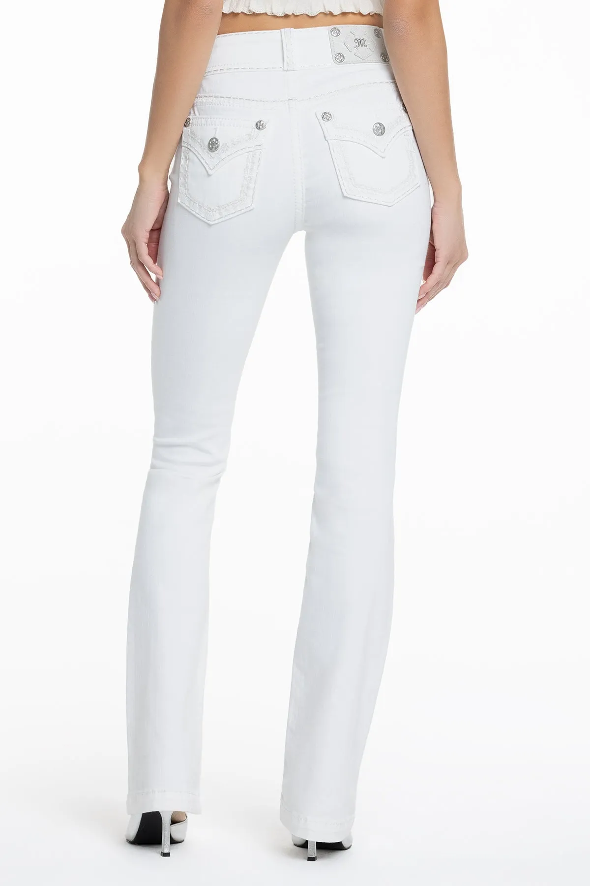 Adeline White Bootcut Jeans