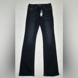 Affliction NWTs Women’s 28 Jade Standard Jet Black Stretch Denim Flared Jeans‎