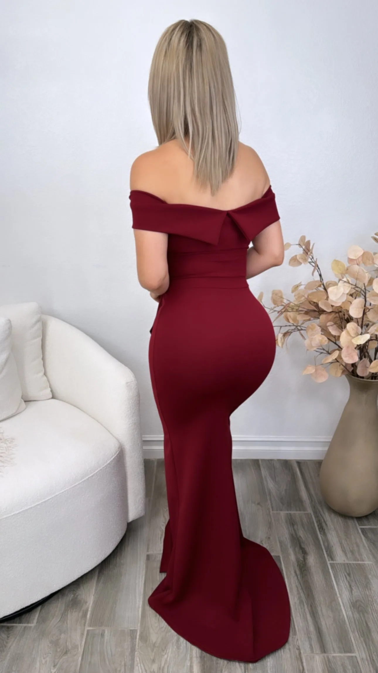 AIDEN WINE DRESS