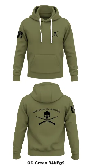 Alpha Co, 1st BN, 1st Marines Store 1  Core Men's Hooded Performance Sweatshirt - 34NFgS