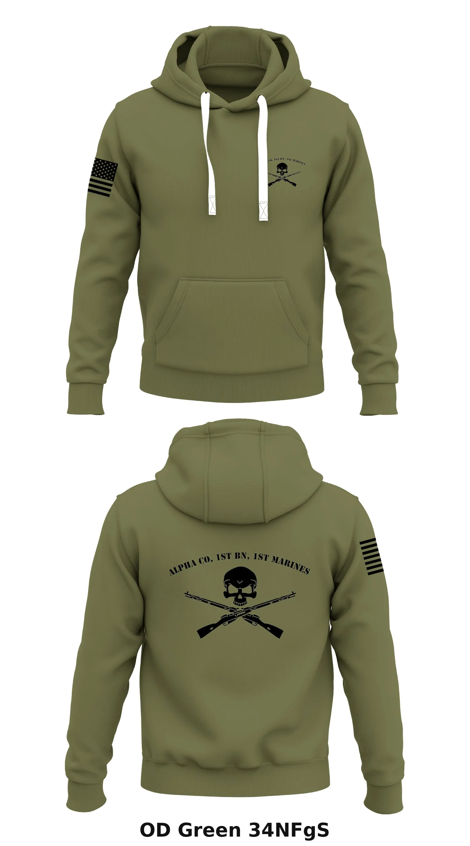 Alpha Co, 1st BN, 1st Marines Store 1  Core Men's Hooded Performance Sweatshirt - 34NFgS
