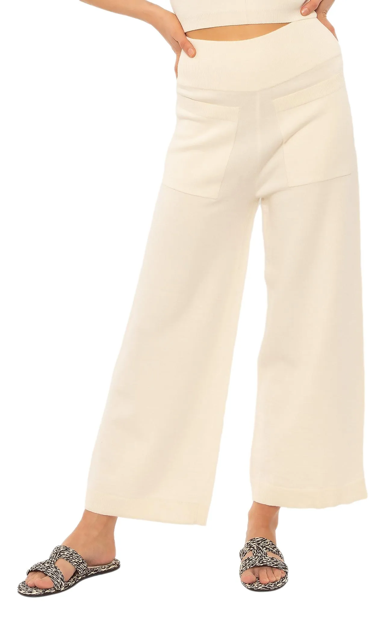 Amuse Society Mission Sweater Knit pant / vintage white
