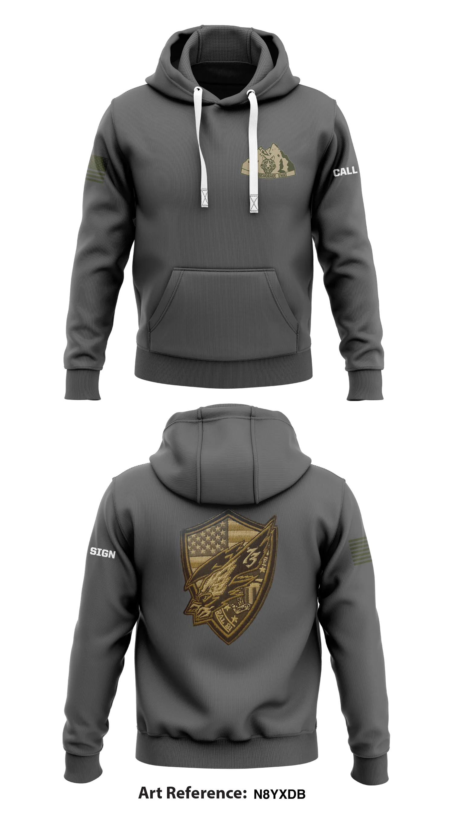 Anchorage Swat Store 1  Core Men's Hooded Performance Sweatshirt - N8YxdB