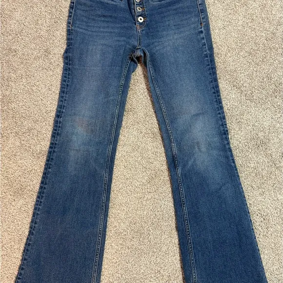 Anthropologie Pilcro High Waisted Denim Trouser Bootcut Jeans Blue Size 26
