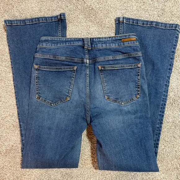Anthropologie Pilcro High Waisted Denim Trouser Bootcut Jeans Blue Size 26