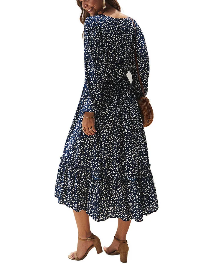 Autumn and Winter Long Sleeve Elegant Fashion Dress