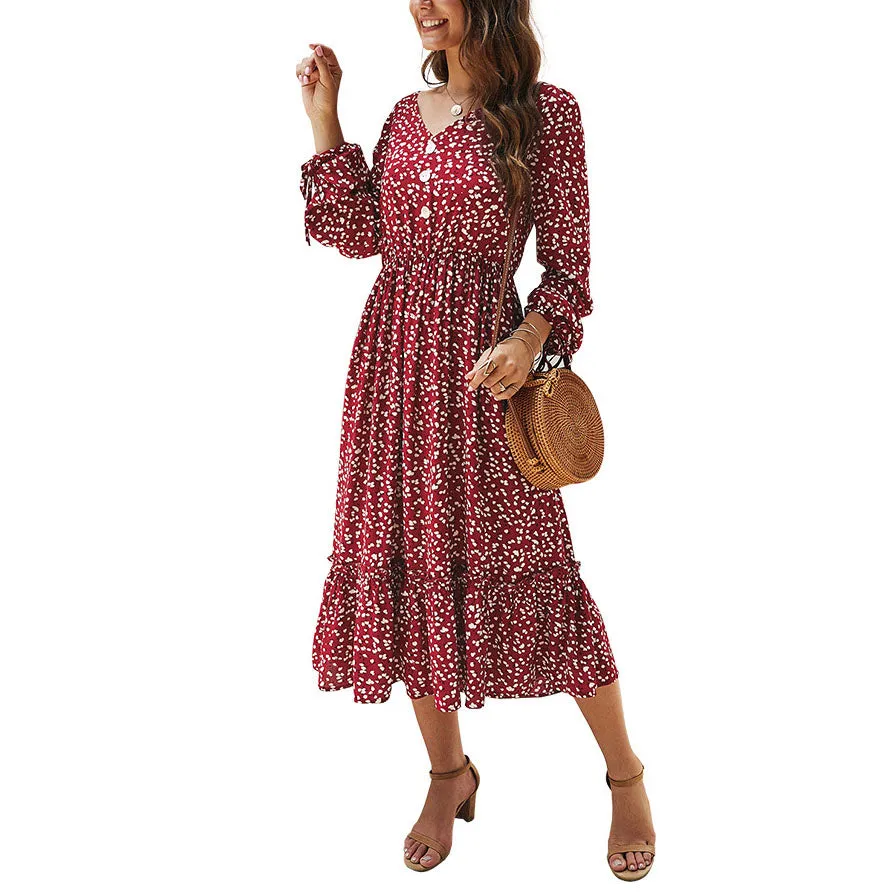 Autumn and Winter Long Sleeve Elegant Fashion Dress
