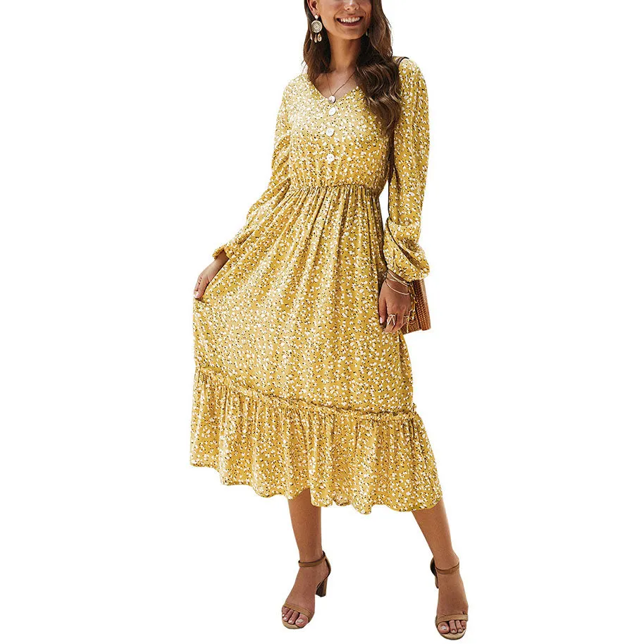 Autumn and Winter Long Sleeve Elegant Fashion Dress