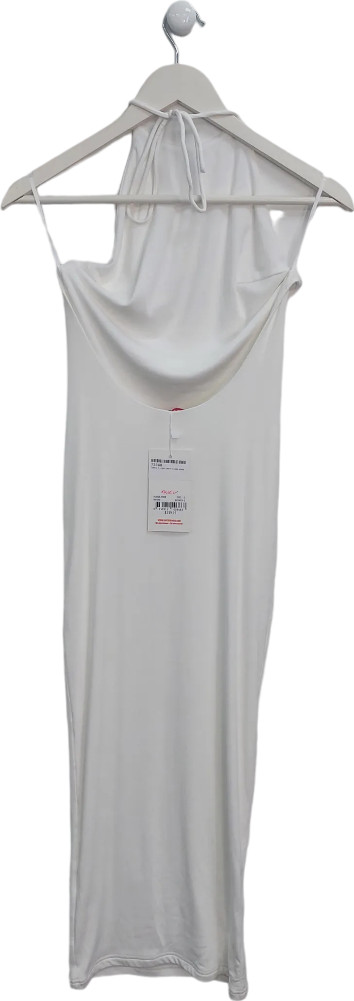 Bayse White Nakia Midi Dress UK S