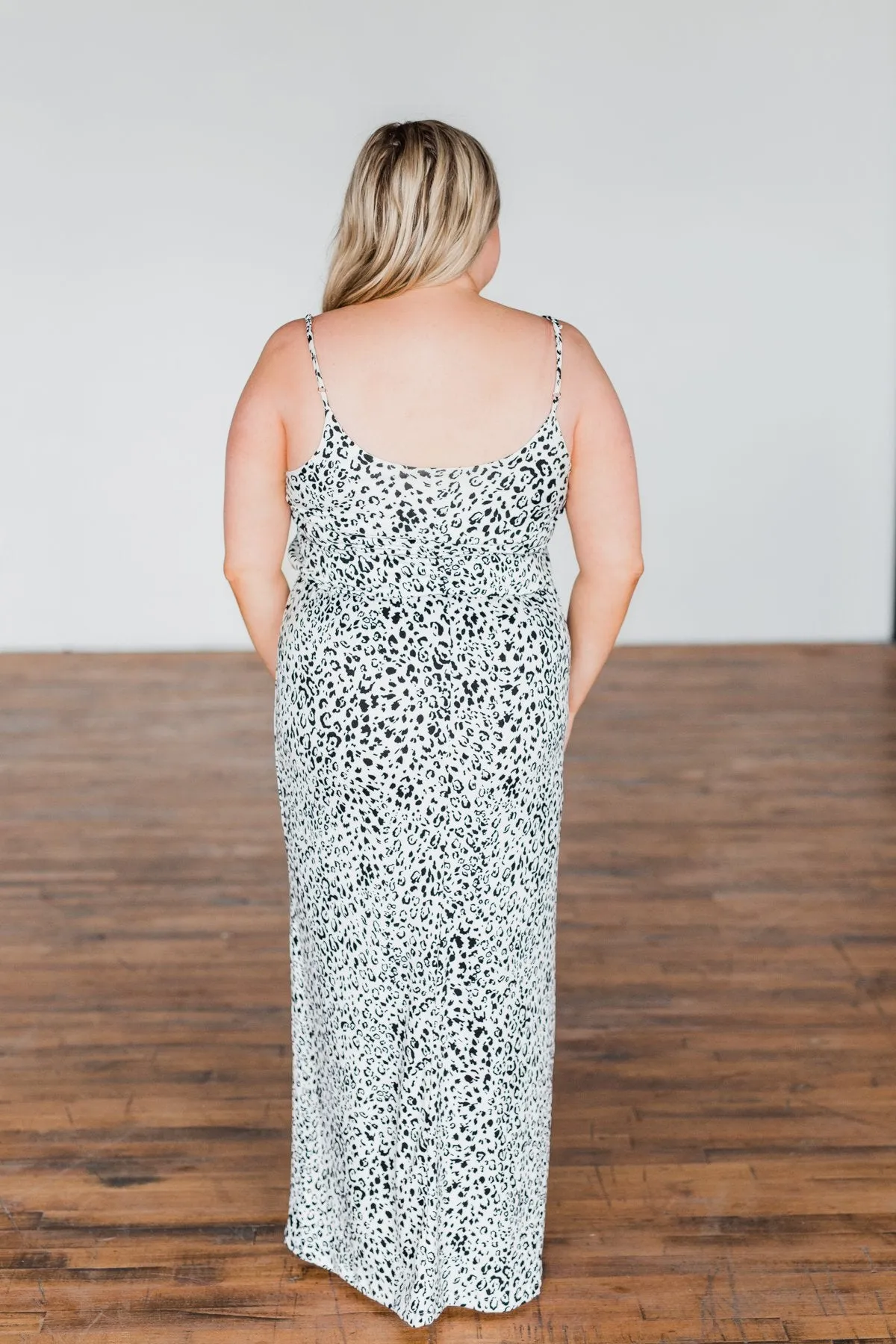 Begin Your Journey Leopard Maxi Dress- Off White