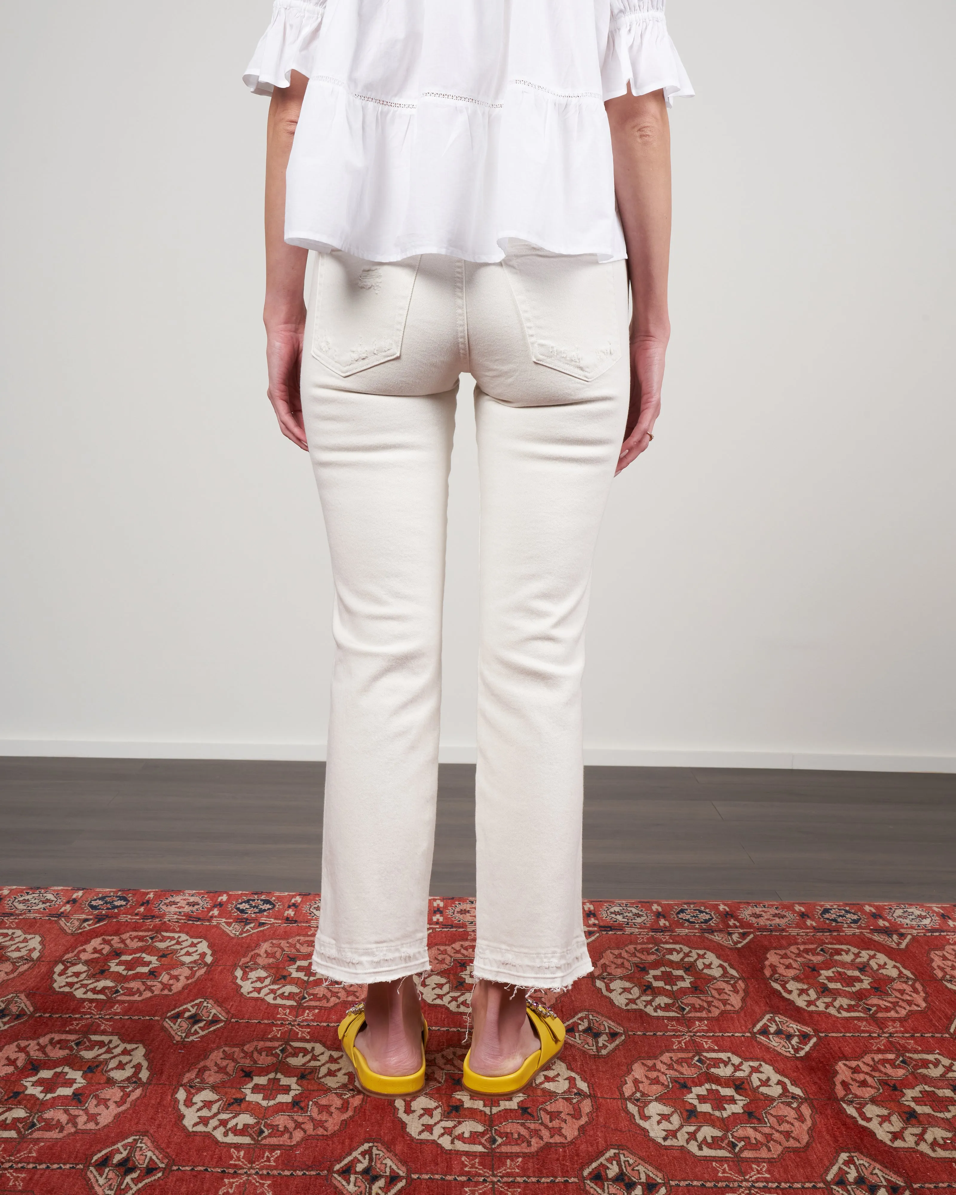 bella high rise slight boot cut jeans - white oak
