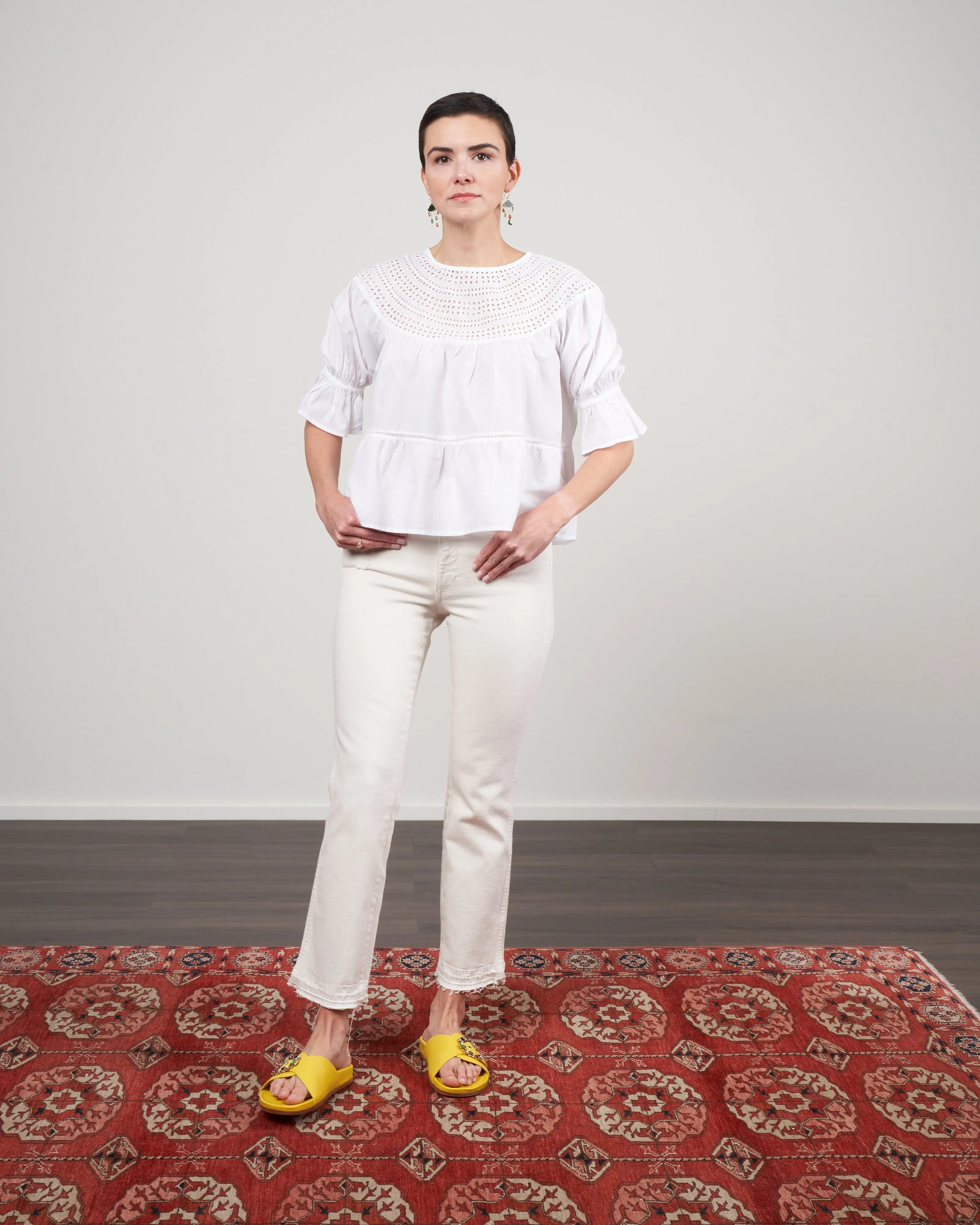bella high rise slight boot cut jeans - white oak
