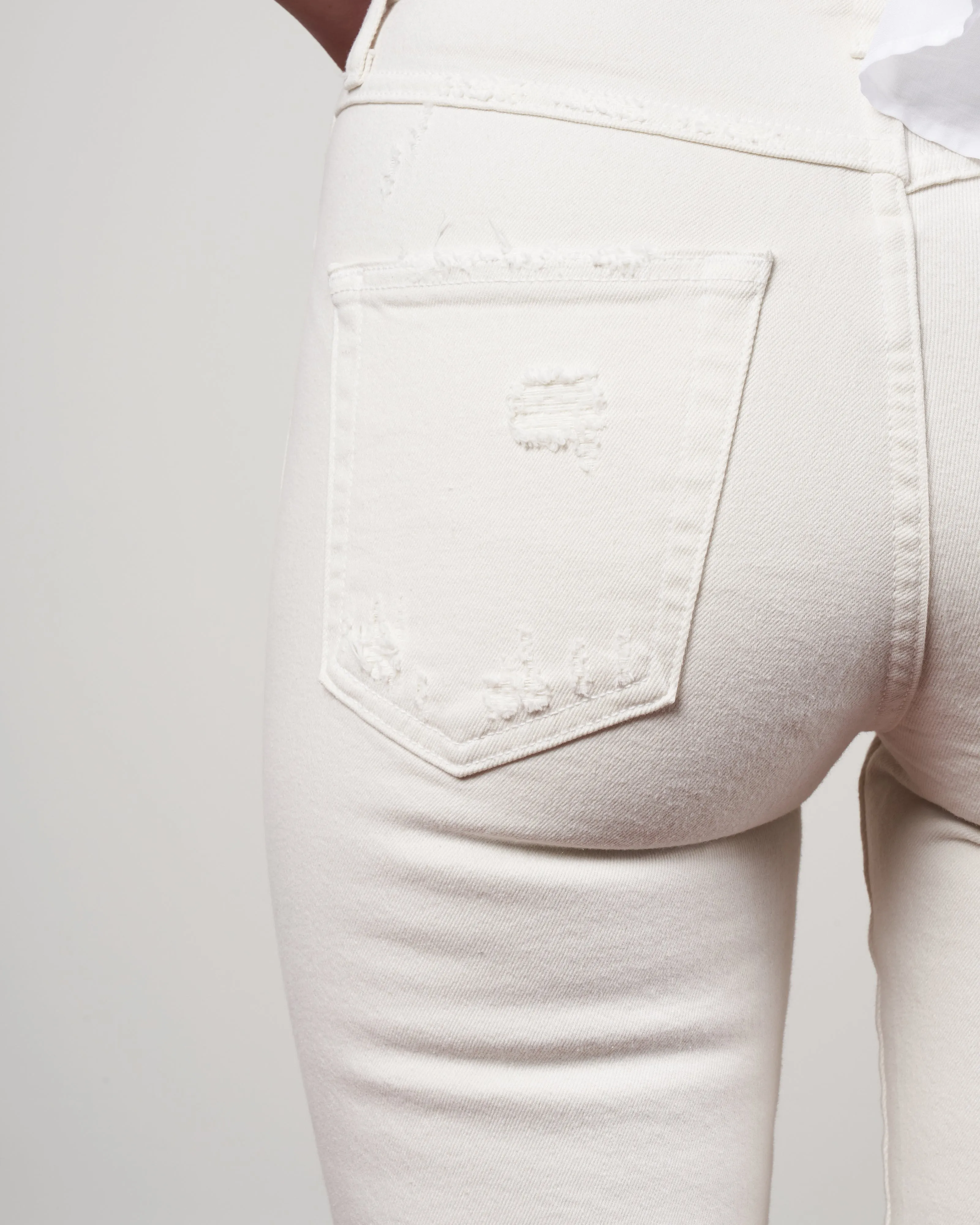 bella high rise slight boot cut jeans - white oak