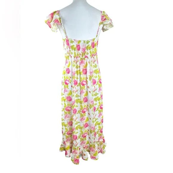 BETSEY JOHNSON Pepper Midi Dress in Color Sonic White, Size M.