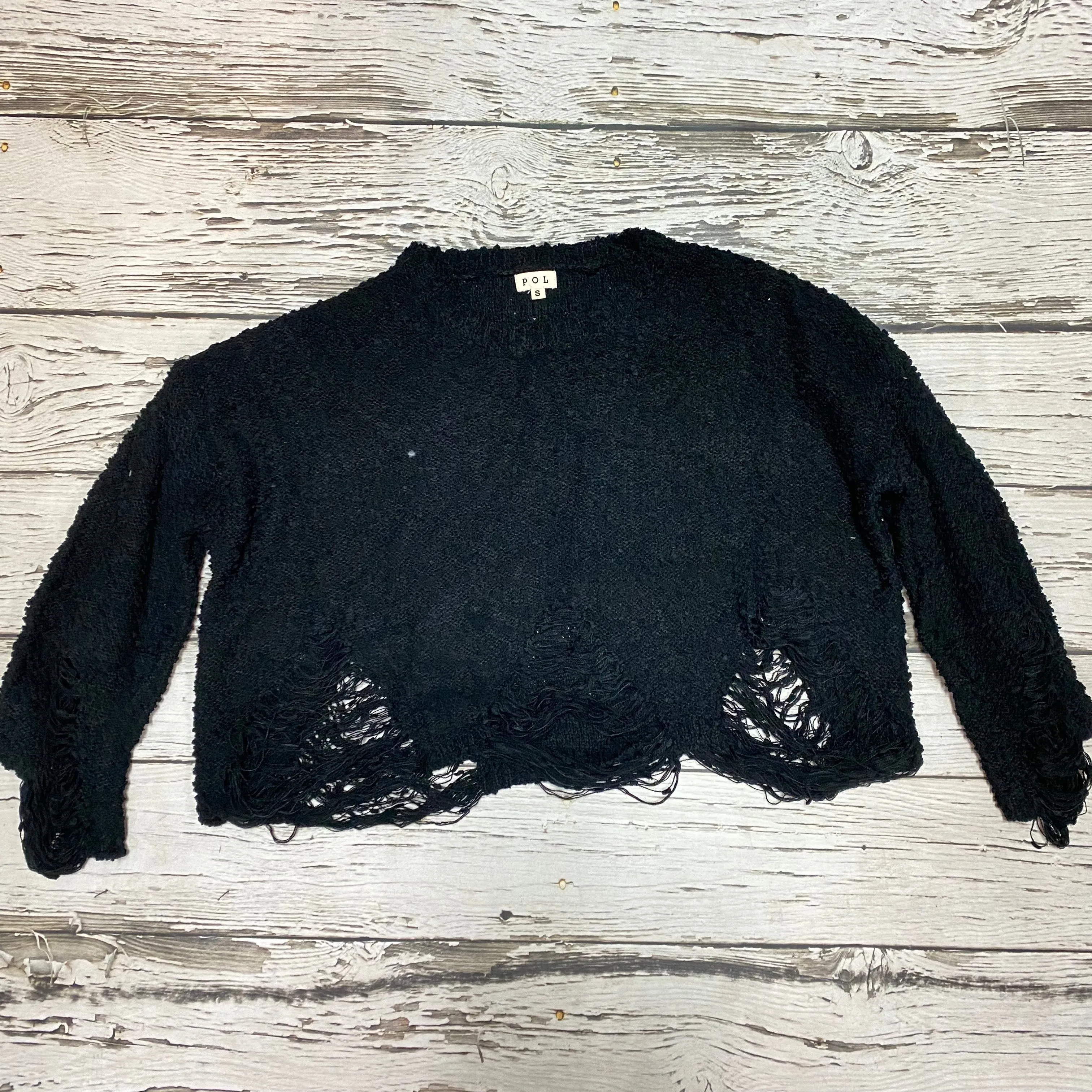 Black Distressed Sweater