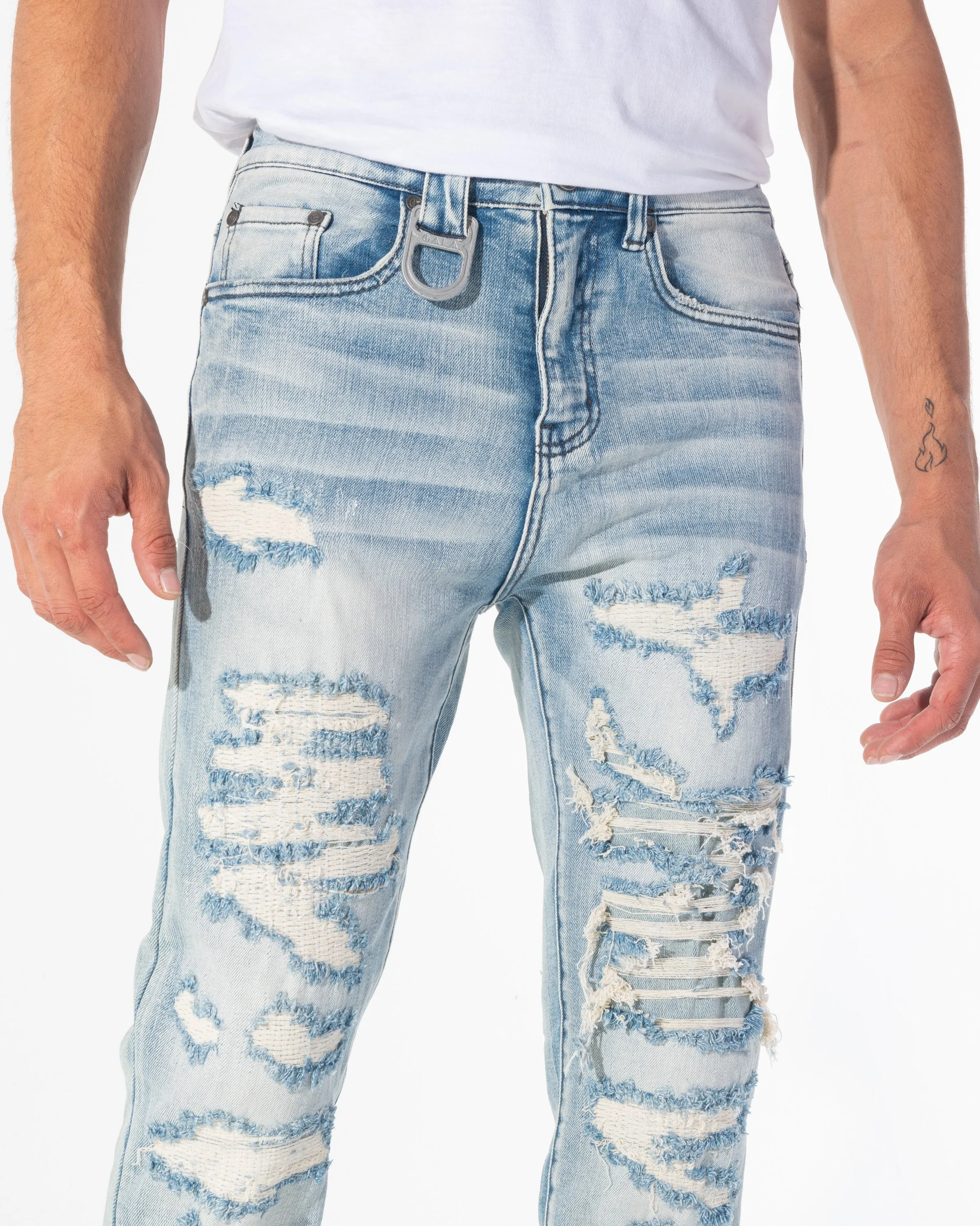 BLITZ STACKED DENIM (LIGHT STONE WASH)