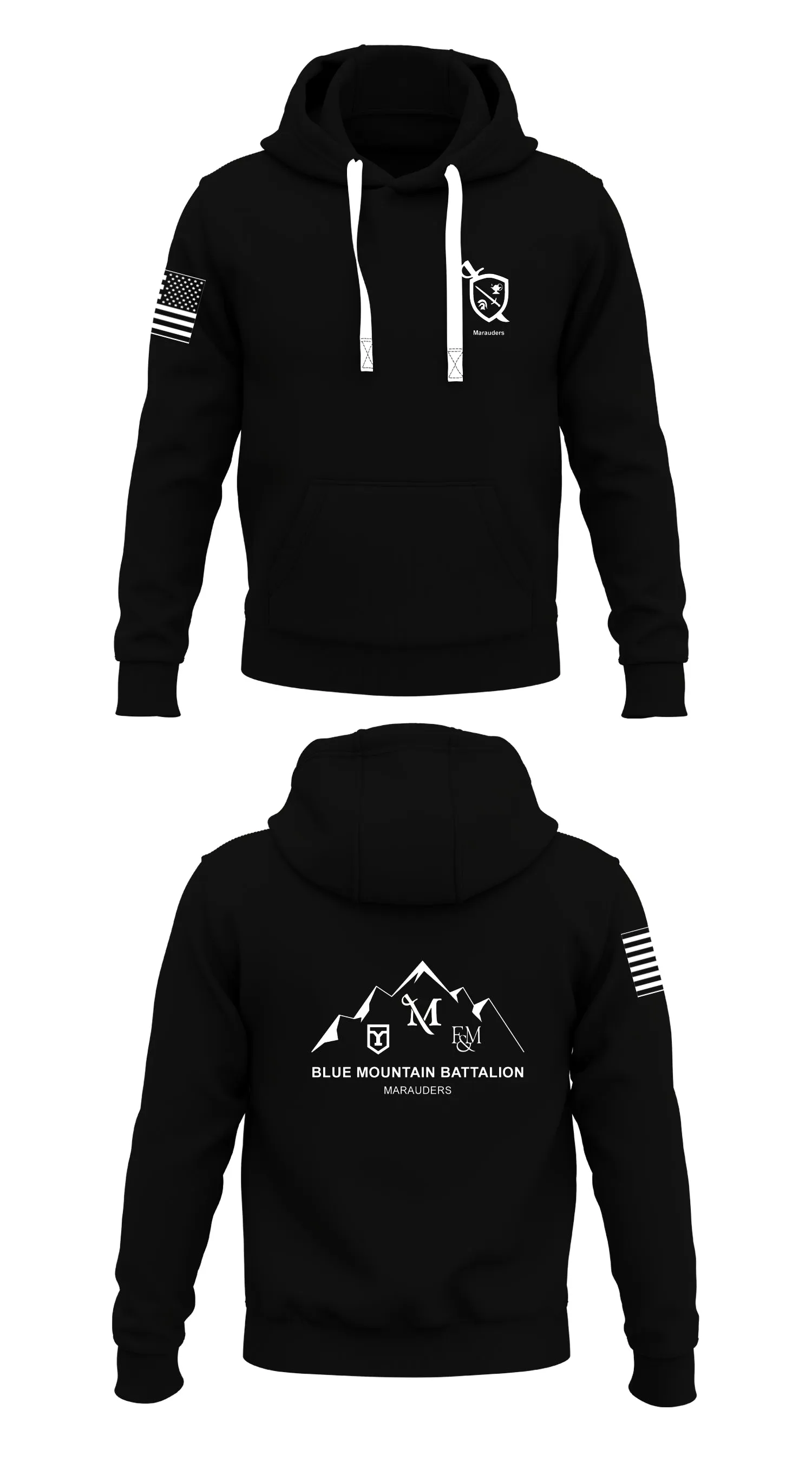 Blue Mountain Batallion ROTC Store 1  Core Men's Hooded Performance Sweatshirt - 51561363812
