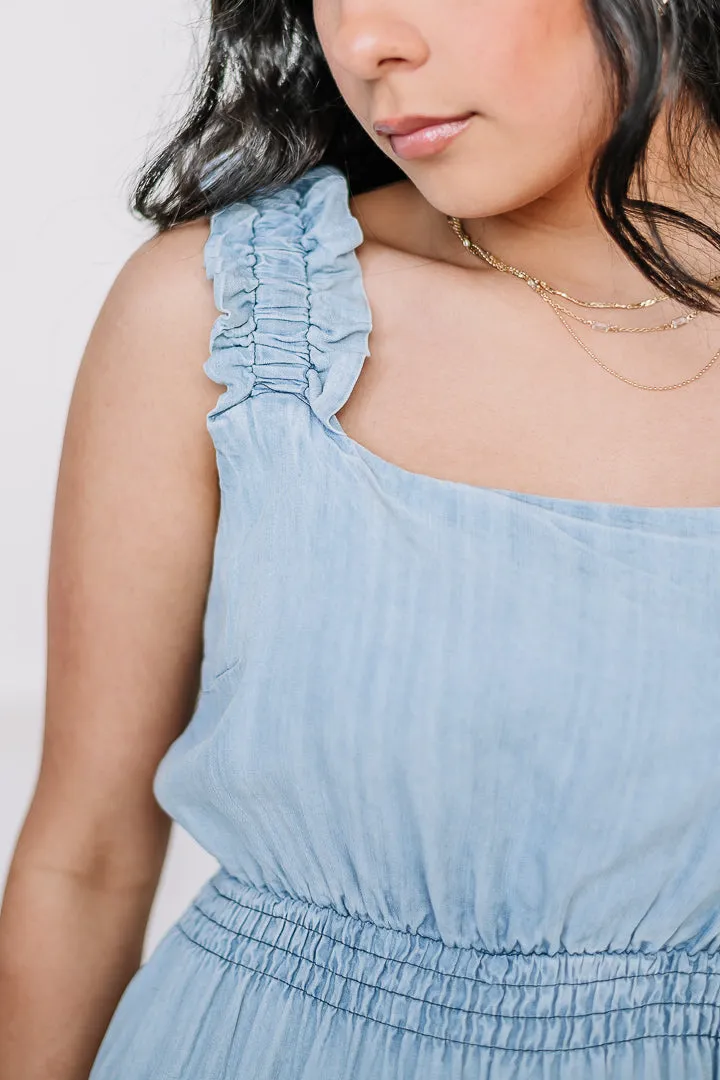 Bluebonnet Breeze Denim Maxi Dress