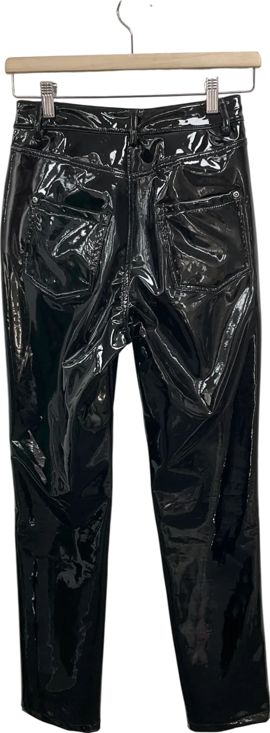 BOA Black Vinyl High Waisted Trousers UK XS