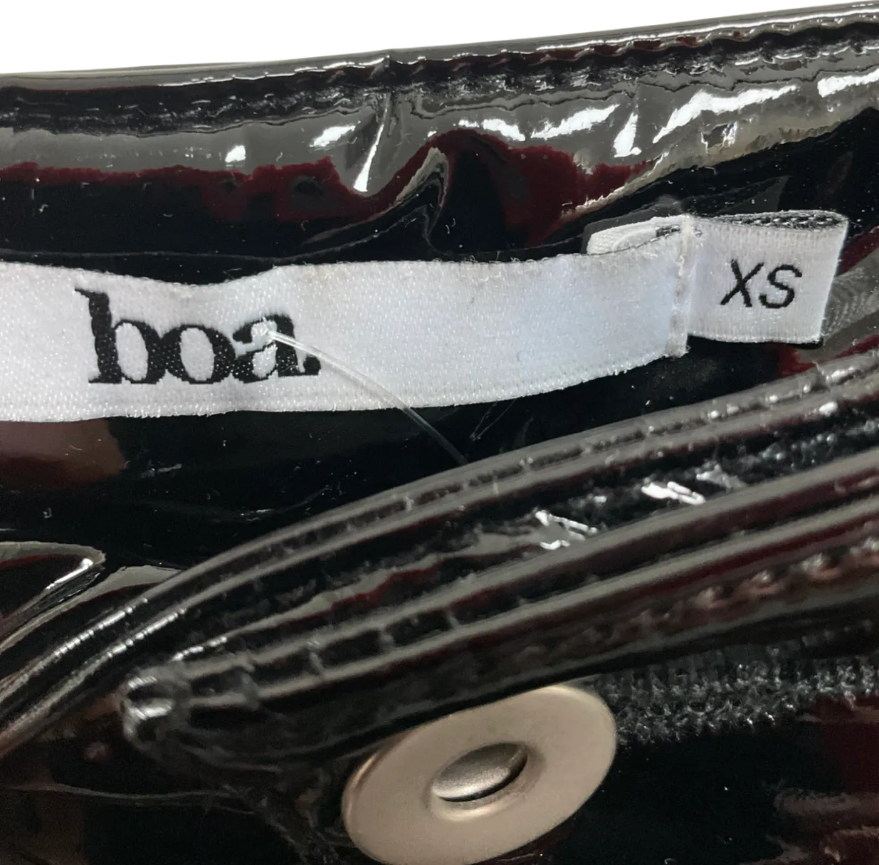 BOA Black Vinyl High Waisted Trousers UK XS