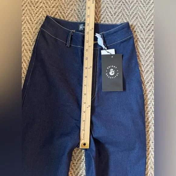 Bright &amp; Beautiful “Donna Rainbow Dreamer”High-Rise Flare Jeans Size 0 NWT