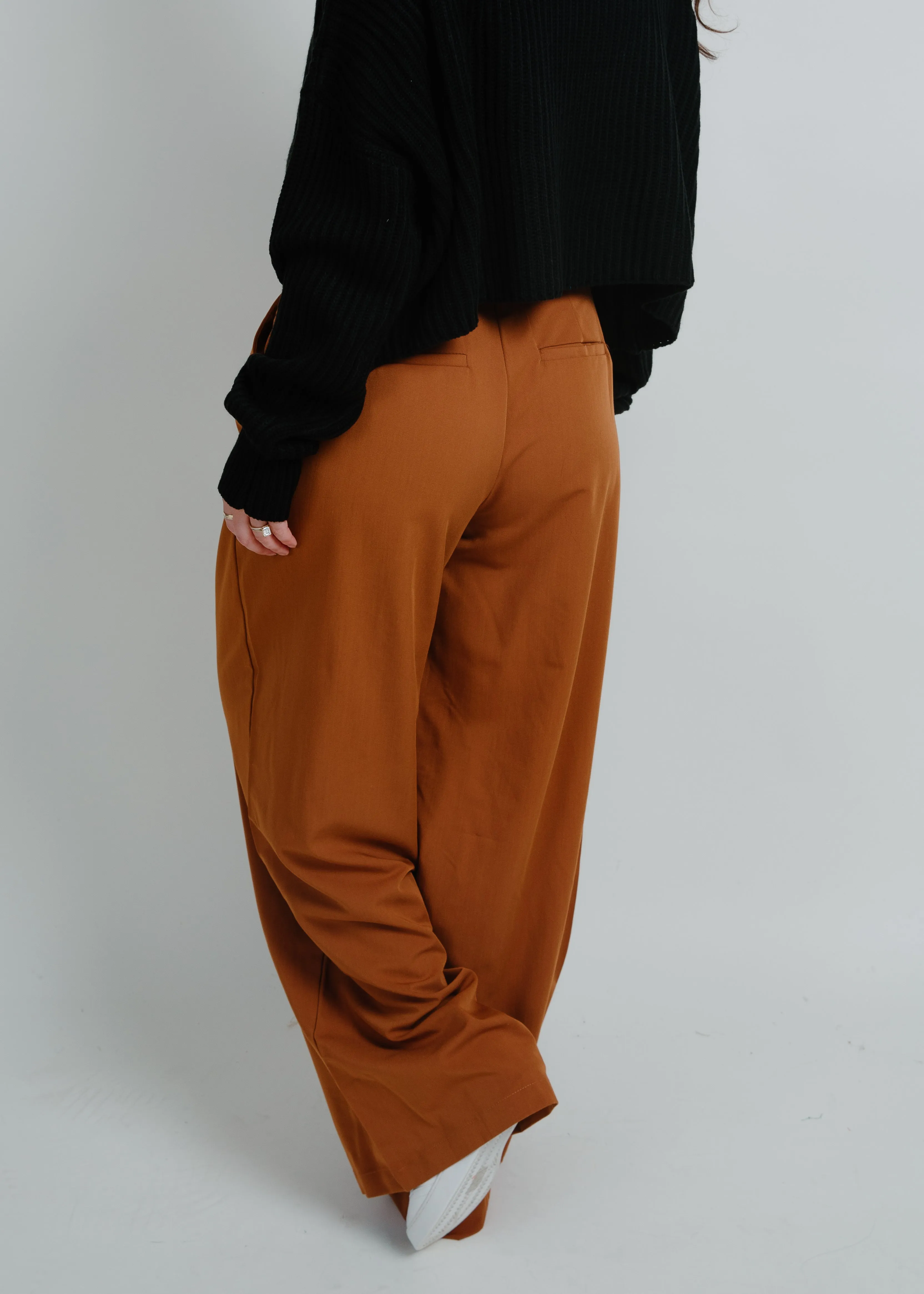 Britt Wide Leg Trousers - Brown