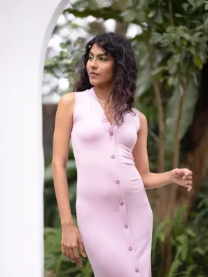 Button Down Sleeveless Midi Dress
