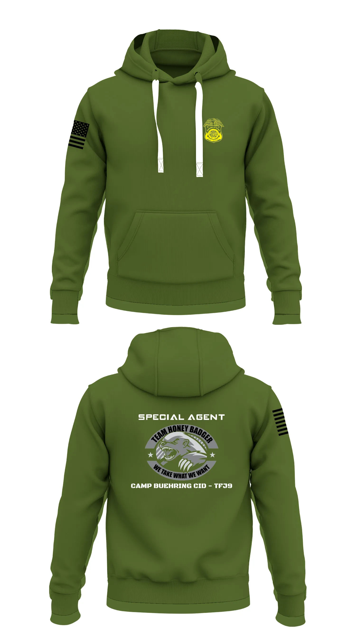 Camp Buehring CID Office Store 1  Core Men's Hooded Performance Sweatshirt - 71880490364