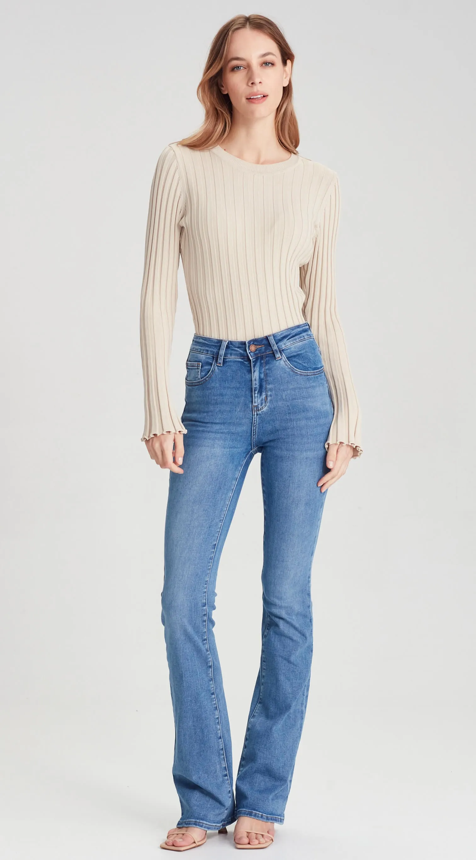 CHARLIE | TALL Flared Jean Blue 32''