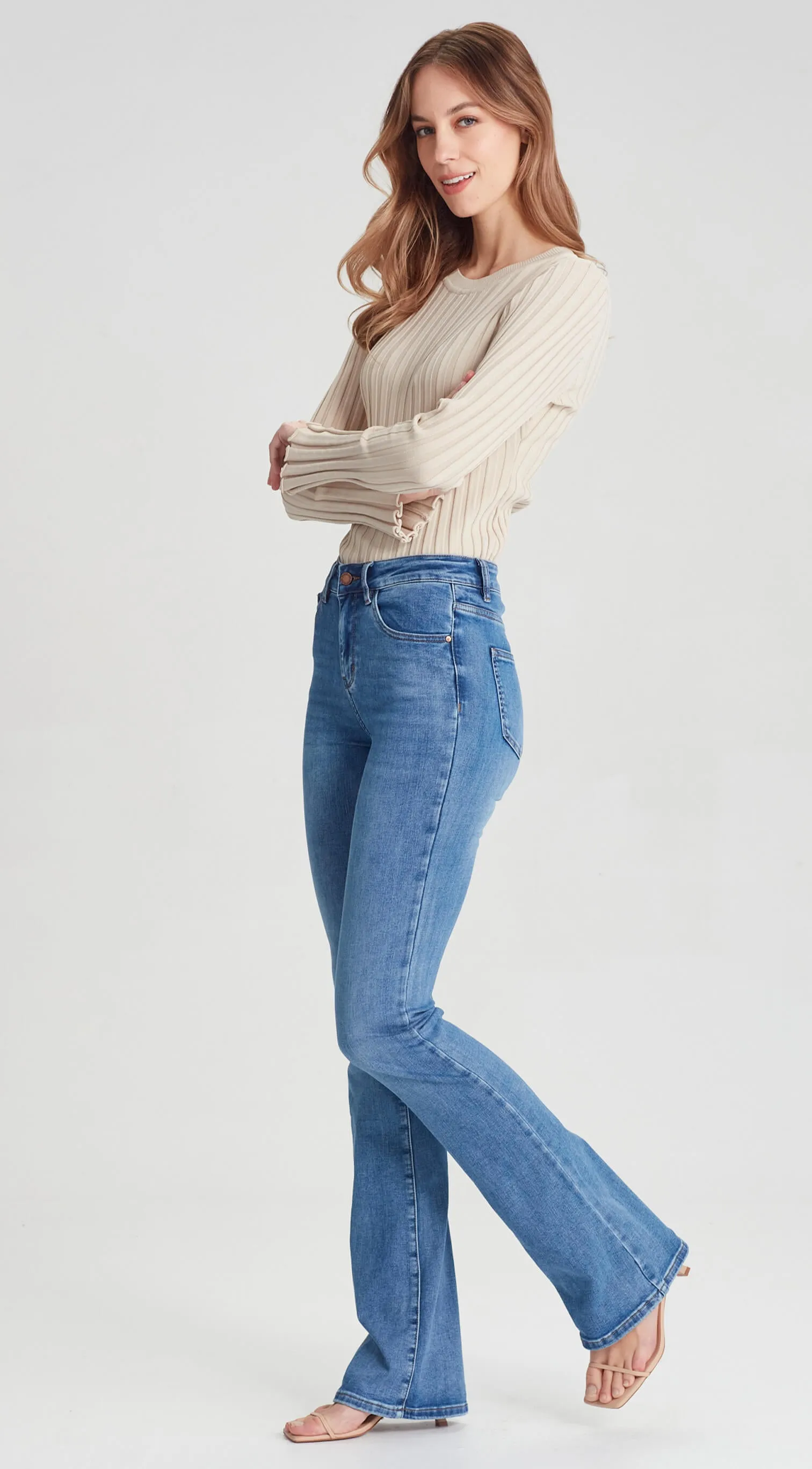 CHARLIE | TALL Flared Jean Blue 32''