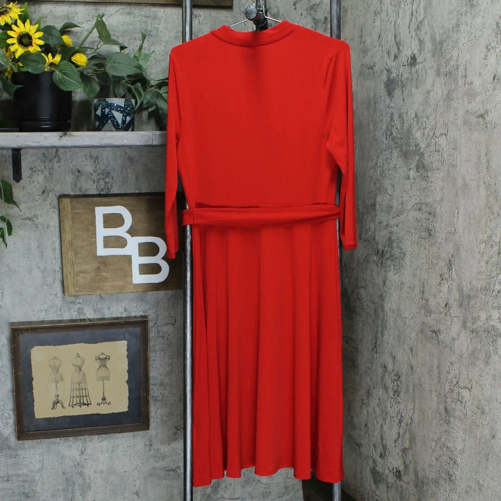 Charter Club Women's 3/4-Sleeve V-Neck Midi Dress
