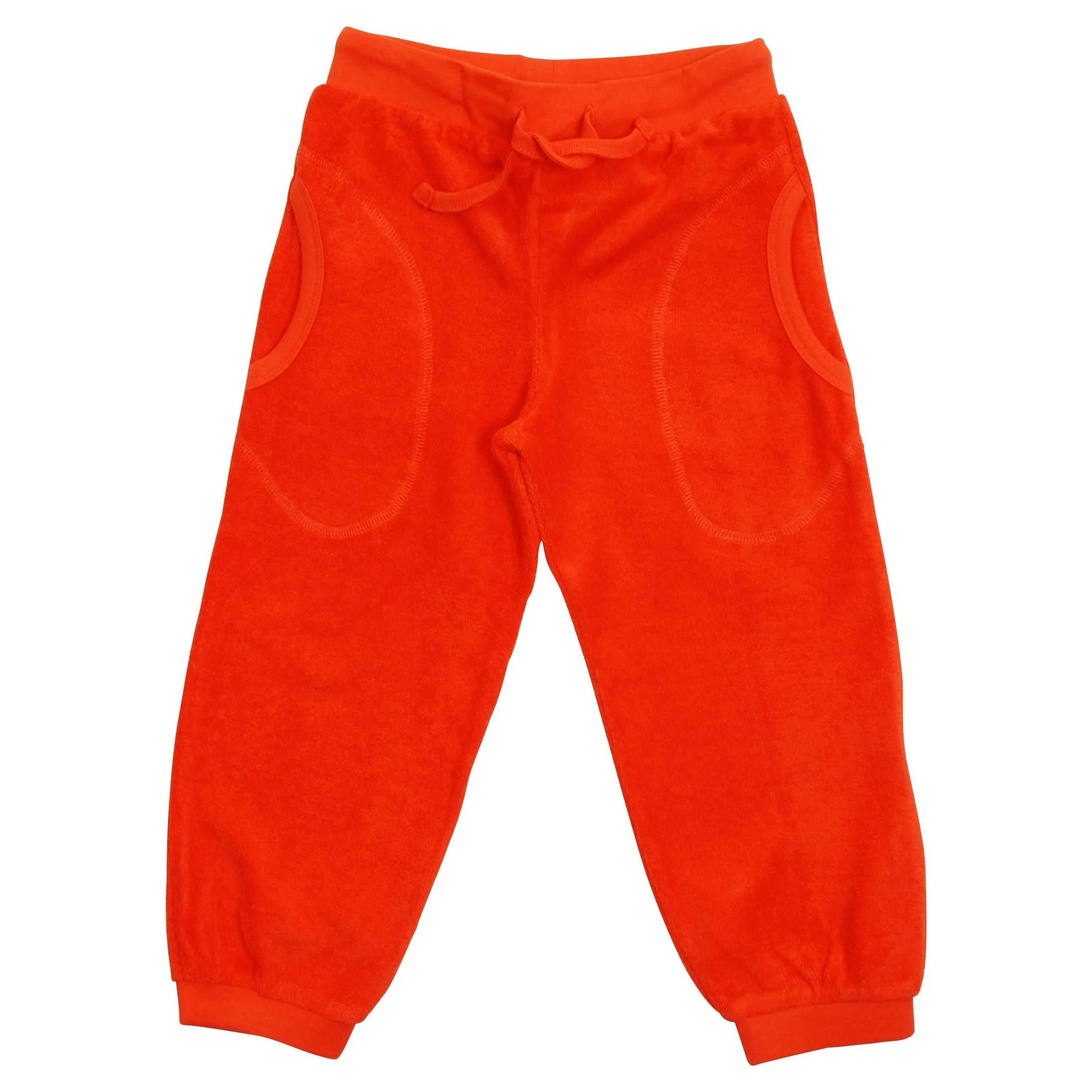 Cherry Tomato Terry Trousers (Orange-Red)