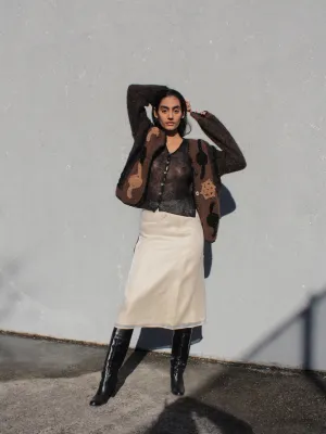 Chocolate Mohair Cardigan