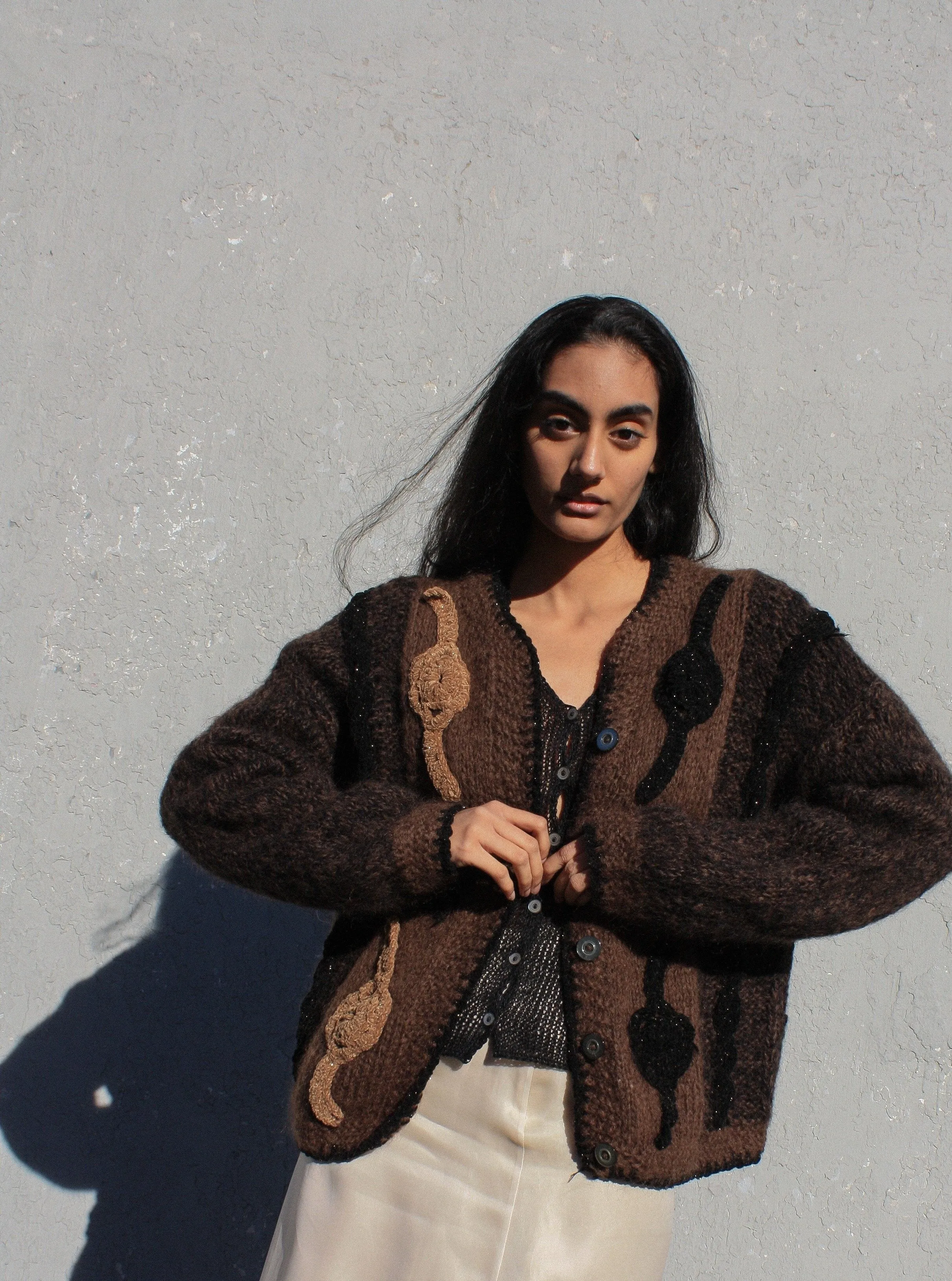Chocolate Mohair Cardigan