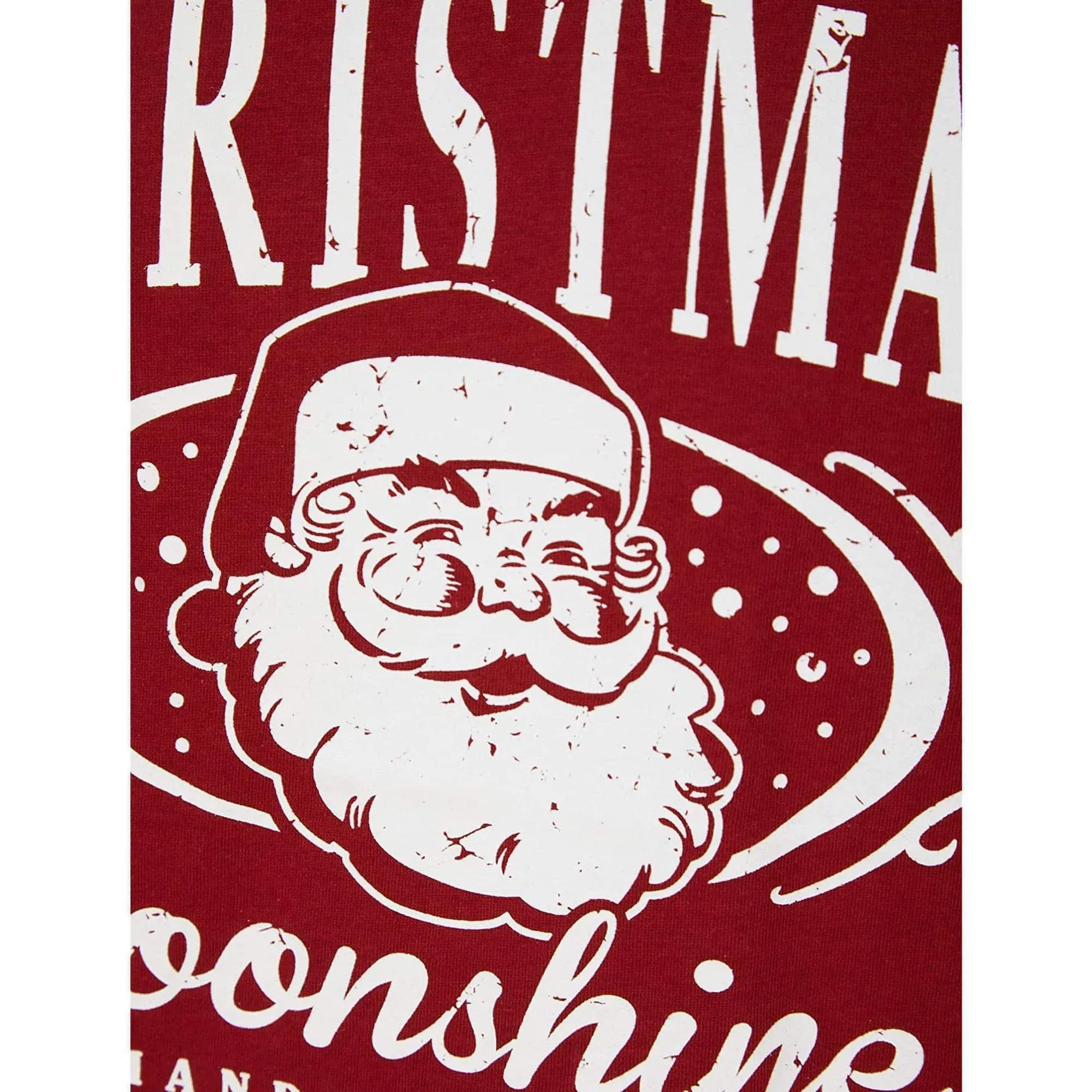 Christmas Bourbon Mens Christmas Short Sleeve Top - Red