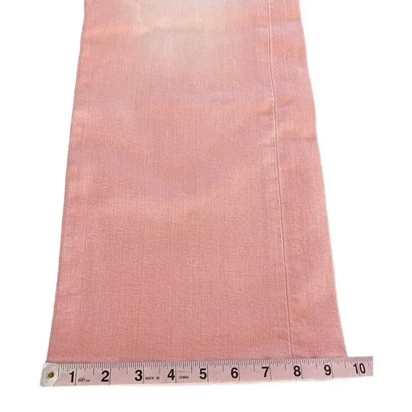 Christopher Blue Pink Bootcut Jeans Stretch Denim Rhinestone Western Boho Pant
