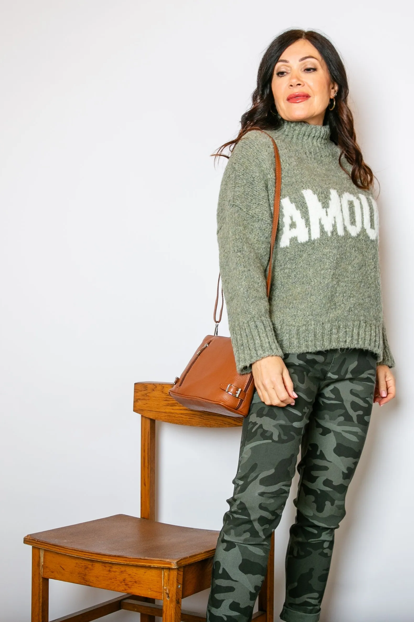 Chunky Slogan Jumper