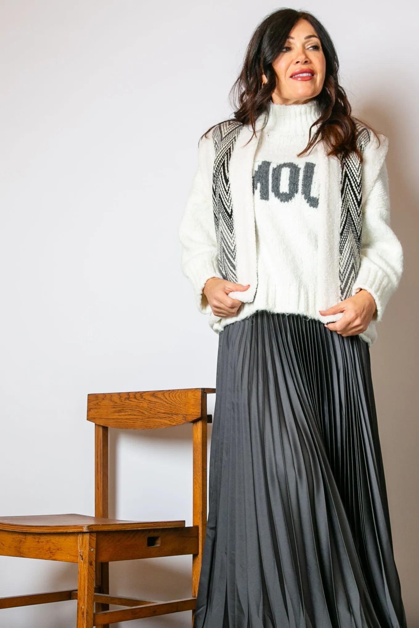 Chunky Slogan Jumper