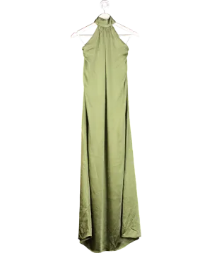 Club L Green Halter Neck Maxi Dress UK 6